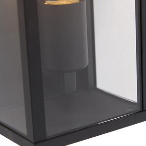 Priemyselná nástenná lampa čierna 26 cm IP44 - Charlois