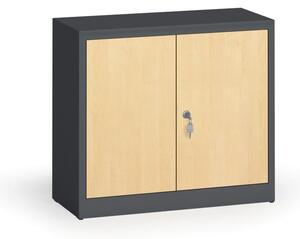 Zvárané skrine s lamino dverami, 800 x 920 x 400 mm, RAL 7016/breza