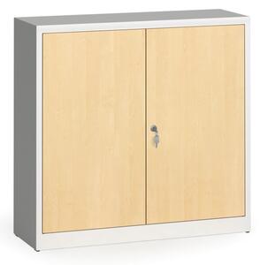 Zvárané skrine s lamino dverami, 1150 x 1200 x 400 mm, RAL 7035/breza