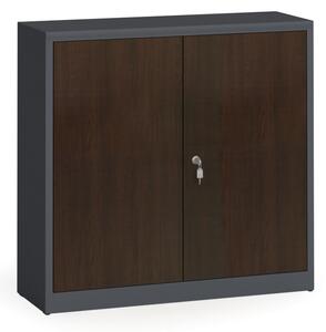 Zvárané skrine s lamino dverami, 1150 x 1200 x 400 mm, RAL 7016/wenge