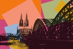 Tapeta digitálna ilustrácia mesta Kolín