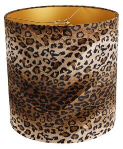 Velúrové tienidlo s leopardím dizajnom vo vnútri 40/40/40 zlatých