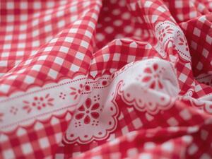 MKLozkoviny.sk Predĺžené bavlnené obliečky Renforcé – Chalupa červená, 140 × 220 cm / 70 × 90 cm