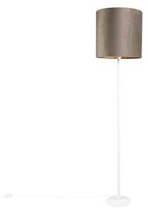 Lampa na kŕmenie biela s tupým odtieňom a zlatým interiérom 40 cm - Simplo