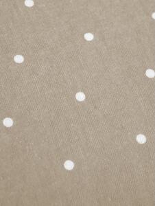 Bielo-béžové flanelové obliečky na jednolôžko Fovere Betty, 135 x 200 cm