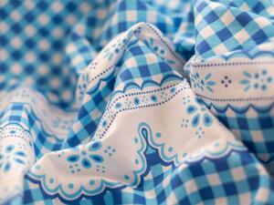 MKLozkoviny.sk Predĺžené bavlnené obliečky Renforcé – Chalupa modrá, 140 × 220 cm / 70 × 90 cm