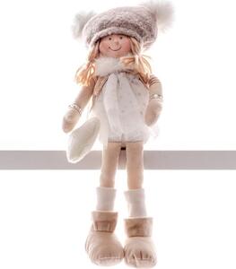 Dekorácia MagicHome Vianoce, Deti, biele, 22 cm