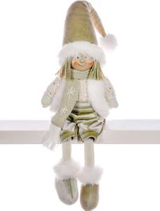 Dekorácia MagicHome Vianoce, Chlapček v zlatom, 33 cm