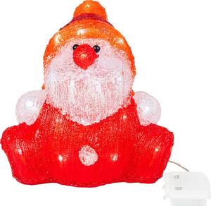 Dekorácia MagicHome Vianoce, Santa klaus, 30 LED, časovač, akryl, 3xAA, IP44, exteriér, 24x21x24 cm