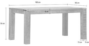 Massive home | Dřevěný stůl 180x90 Medita MH7252/77-180