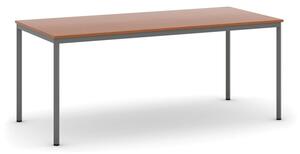 Jedálenský stôl, 180x80 cm, tmavo sivá podnož, čerešňa