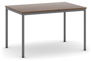 Jedálenský stôl, 1200 x 800 mm, tmavo sivá podnož, orech