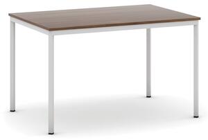 Jedálenský stôl, 1200 x 800 mm, sivá podnož, orech