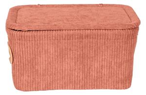 Ružový úložný box Wenko Anela, 19 x 10 cm
