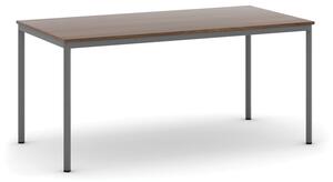 Jedálenský stôl, 1600 x 800 mm, tmavo sivá podnož, orech