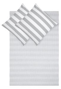 Sivé obliečky na dvojlôžko z ranforce bavlny Kjana, 200 x 200 cm