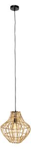 Vidiecka závesná lampa bambusová 36 cm - Canna
