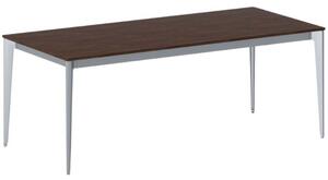 Kancelársky stôl PRIMO ACTION, sivostrieborná podnož, 2000 x 900 mm, orech