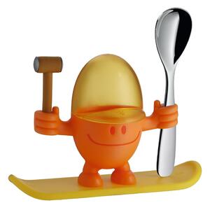 Žlto-oranžový stojan na vajíčko s lyžičkou WMF Cromargan® Mc Egg