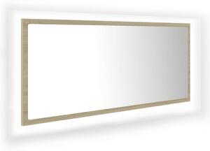 LED kúpeľňové zrkadlo dubu sonoma 100x8,5x37 cm, akryl