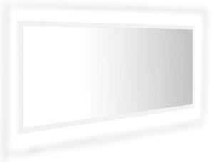 Kúpeľňové LED zrkadlo biele 100x8,5x37 cm akryl