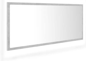 Kúpeľňové zrkadlo s LED, betónovo sivé 100x8,5x37 cm, akryl
