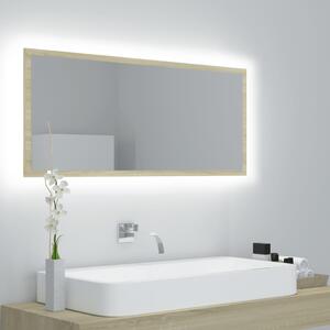 LED kúpeľňové zrkadlo dubu sonoma 100x8,5x37 cm, akryl