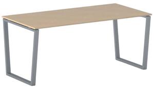 Kancelársky stôl PRIMO IMPRESS, sivostrieborná podnož, 1800 x 900 mm, buk