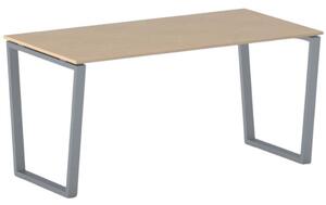 Kancelársky stôl PRIMO IMPRESS, 160x80 cm, sivostrieborná podnož, buk