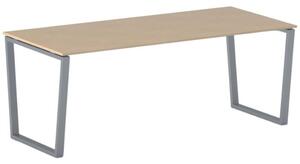 Kancelársky stôl PRIMO IMPRESS, sivostrieborná podnož, 2000 x 900 mm, buk