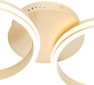 Stropné svietidlo mosadzné vrátane LED 3-stupňového stmievateľného 2-svetla - Navara