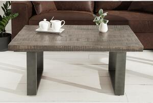 Massive home | Šedý konferenční stolek z mangového dřeva Iron craft 100 cm 38661