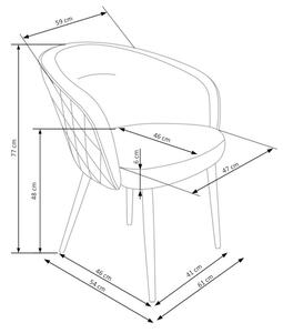 Jedálenská stolička BAND, 61x77x56, popol