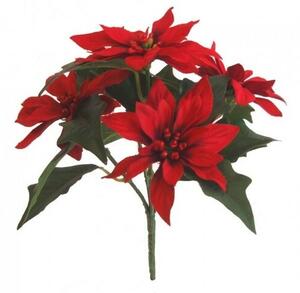 Umelá kytica Poinsettia, červená