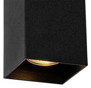 Dizajnové nástenné svietidlo čierny štvorec - Sabbir