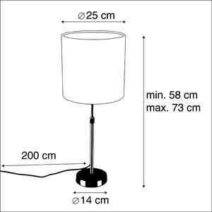 Inteligentná stolná lampa zlatá s velúrovým tienidlom taupe 25 cm vrátane Wifi A60 - Parte