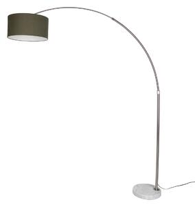 Oceľová stojaca lampa s tmavozeleným tienidlom 50 cm - XXL