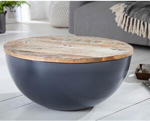 Massive home | Šedý konferenční stolek Avadi 70 cm recyklované dřevo MH408940