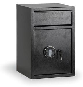 Nábytkový elektronický trezor s vhadzovacím otvorom, 520x350x350 mm, 37 L