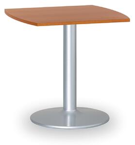 Konferenčný stolík ZEUS II, 660x660 mm, sivá podnož, doska čerešňa