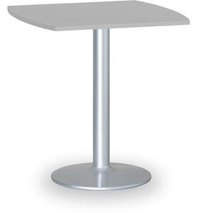 Konferenčný stolík FILIP II, 660x660 mm, sivá podnož, doska sivá