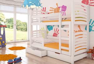 Detská poschodová posteľ OSINA, 180x75, biela