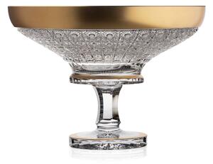 Bohemia Crystal Ručne brúsená misa na nohe 405mm