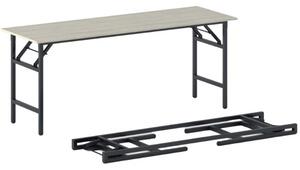 Konferenčný stôl FAST READY, 170x50 cm, čierna podnož, dub prírodný