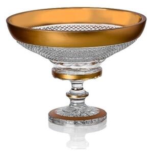 Bohemia Crystal Ručne brúsená misa na nohe 205mm
