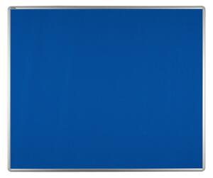 Textilná nástenka ekoTAB v hliníkovom ráme, 1200 x 900 mm, modrá