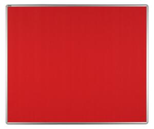 Textilná nástenka ekoTAB v hliníkovom ráme, 1200 x 900 mm, červená