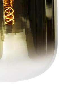 Dizajnové závesné svietidlo čierne so zlatým sklom 2-svetlo - Bliss