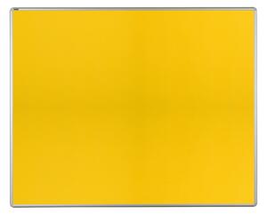Textilná nástenka ekoTAB v hliníkovom ráme, 1500 x 1200 mm, žltá