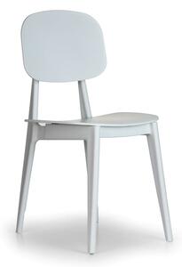 Plastová jedálenská stolička SIMPLY, biela